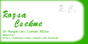 rozsa csekme business card